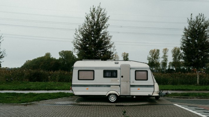 camper parked in a lot